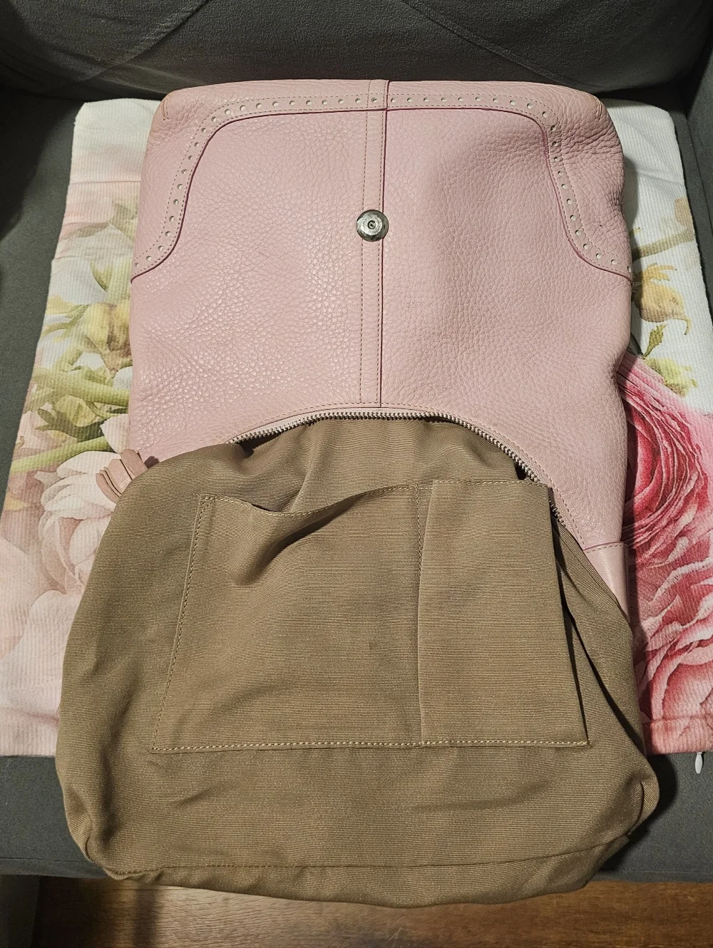 Coach Hampton Pink Pebble Handbag - Picture 5 of 6